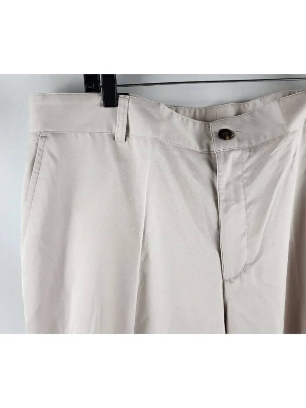 Adidas Pant Men 40x30 Golf Tech Climalite Flat  Lightweight Straight Beige NWT